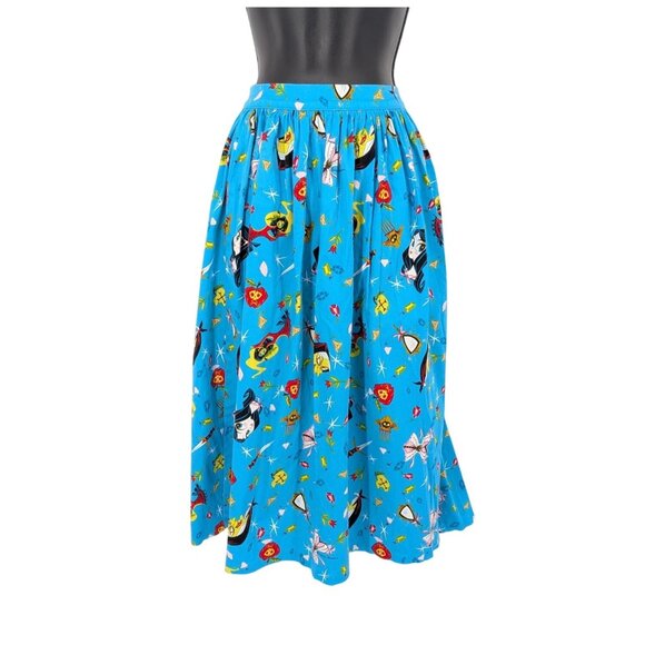 Pinup Couture Circle Skirt Women Size 4X Novelty Print Whimsical Rockabilly USA - Picture 1 of 11